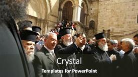  Presentation with good friday - Slide set enhanced with jerusalem-april-2-greek-orthodox background and a tawny brown colored foreground