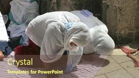  Presentation with good friday - Colorful PPT theme enhanced with jerusalem-april-21-parishioners backdrop and a tawny brown colored foreground