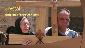  Presentation with good friday - Slide deck with amalfi coast italy europe background and a tawny brown colored foreground