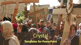  Presentation with good friday - Audience pleasing presentation design consisting of jerusalem-april-21-pilgrims-come backdrop and a tawny brown colored foreground