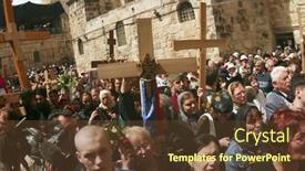  Presentation with good friday - Beautiful slides featuring jerusalem-april-21-pilgrims-come backdrop and a tawny brown colored foreground