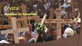  Presentation with good friday - PPT layouts enhanced with jerusalem-april-21-pilgrims-come background and a tawny brown colored foreground