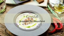  Presentation with leek soup - Slides enhanced with jerusalem-artichoke-almond-cream-soup background and a  colored foreground