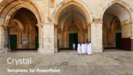  Presentation with third world - Cool new PPT layouts with jerusalem-february-20-pilgrims backdrop and a coral colored foreground