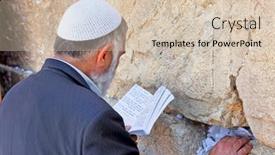  Presentation with jewish western wall - PPT theme consisting of jerusalem-israel-april-26-jewish background and a soft green colored foreground