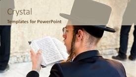  Presentation with jewish western wall - Slide deck consisting of jerusalem-israel-april-27-unidentified background and a lemonade colored foreground