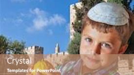  Presentation with jewish - Slides featuring jerusalem-israel-autumn-jewish-holiday background and a coral colored foreground