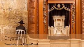  Presentation with sacred western wall - Cool new PPT theme with jerusalem-israel-july-10-2014 backdrop and a gold colored foreground
