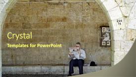  Presentation with old newspaper - Slide set enhanced with jerusalem-israel-june-10-2007 background and a violet colored foreground