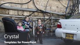  Presentation with quarter - Colorful slide set enhanced with jerusalem-israel-march-06-2017 backdrop and a dark gray colored foreground