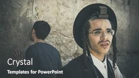  Presentation with ultra - Slide deck featuring jerusalem-israel-march-06-2017 background and a dark gray colored foreground