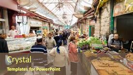  Presentation with jerusalem - Amazing PPT theme having pancakes with chocolate sauce and backdrop and a tawny brown colored foreground