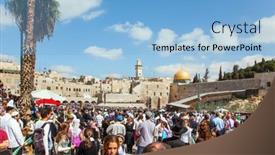  Presentation with faith - Cool new PPT layouts with jerusalem-israel-november-16-2011 backdrop and a light blue colored foreground