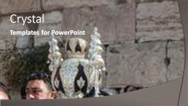  Presentation with jewish western wall - Cool new theme with jerusalem-israel-october-12-2014 backdrop and a gray colored foreground