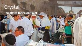  Presentation with blessing - PPT theme featuring jerusalem-israel-october-12-2014 background and a  colored foreground