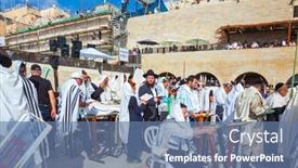  Presentation with blessing - Slides having jerusalem-israel-october-12-2014 background and a ocean colored foreground