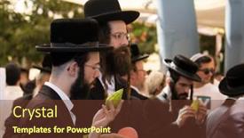  Presentation with religious - Beautiful presentation design featuring jerusalem-israel-september-20-2018 backdrop and a tawny brown colored foreground