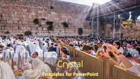  Presentation with blessing - Theme enhanced with jerusalem-israel-september-26-2018 background and a tawny brown colored foreground