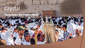  Presentation with torah - Presentation design consisting of jerusalem-israel-september-26-2018 background and a gray colored foreground