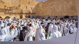  Presentation with ritual - Presentation theme featuring jerusalem-israel-september-26-2018 background and a coral colored foreground