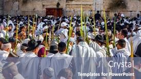  Presentation with ritual - Presentation design with jerusalem-israel-september-26-2018 background and a seafoam green colored foreground