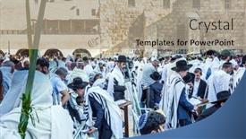  Presentation with blessing - Cool new slide deck with jerusalem-israel-september-26-2018 backdrop and a mint green colored foreground