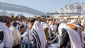  Presentation with pilgrimage - Cool new presentation theme with jerusalem-israel-september-26-2018 backdrop and a light blue colored foreground