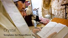  Presentation with jewish western wall - Beautiful presentation theme featuring jerusalem-jun-24-orthodox-jewish backdrop and a coral colored foreground