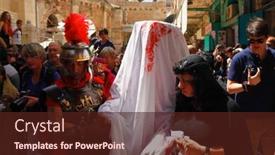  Presentation with catholic old - Beautiful slide set featuring young family couple of blonde smiling pretty girl with kitchen utensils and bearded man with long beard holding wine bottle sitting on bathtub household everyday life and routine backdrop and a gray colored foreground