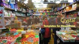  Presentation with commodities - Presentation design with jerusalem-march-3-candy-shop background and a tawny brown colored foreground
