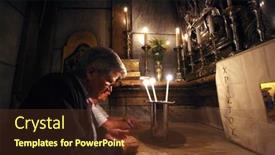  Presentation with resurrection - Audience pleasing presentation consisting of jerusalem-october-01-pilgrims-pray backdrop and a tawny brown colored foreground