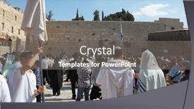  Presentation with religious - Presentation design enhanced with jerusalem-october-16-thousands background and a gray colored foreground