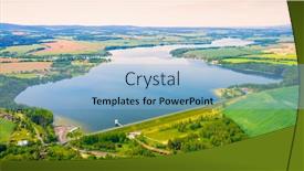  Presentation with energy source - Slide set featuring jesenice-reservoir-on-odrava-river background and a light blue colored foreground