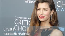  Presentation with hangar - Slide set with jessica-biel-at-the-23rd background and a  colored foreground