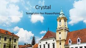  Presentation with church history - Amazing PPT layouts having jesuit church in bratislava slovakia backdrop and a light blue colored foreground