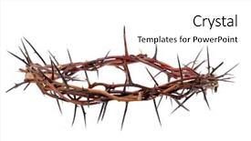  Presentation with crown - Amazing presentation theme having jesus - crown made of thorns isolated backdrop and a white colored foreground