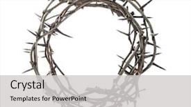  Presentation with crown thorns - Amazing presentation having jesus - crown of thorns on white backdrop and a light gray colored foreground