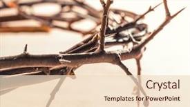  Presentation with crown - Cool new slide deck with jesus - crown of thorns with blood backdrop and a lemonade colored foreground
