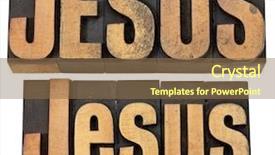  Presentation with word god - Amazing PPT layouts having jesus - isolated word in vintage backdrop and a tawny brown colored foreground