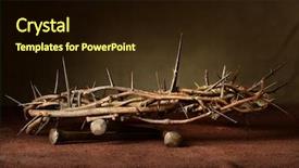  Presentation with crown thorns - Slide set featuring jesus - nails and crown of thorns background and a wine colored foreground