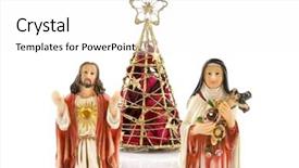  Presentation with christmas jesus - Presentation theme featuring jesus an maria with christmas background and a  colored foreground