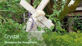  Presentation with jesus christ - Theme featuring jesus christ carrying his cross background and a tawny brown colored foreground