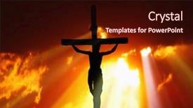  Presentation with jesus christ - PPT layouts with jesus christ on the cross background and a wine colored foreground