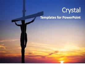 Jesus Christ On The Cross PPT template 95 | CrystalGraphics