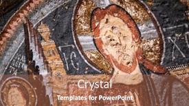  Presentation with oils - Audience pleasing slides consisting of jesus-christ-painted-with-oils backdrop and a coral colored foreground