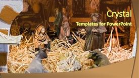 Presentation with virgin mary - Audience pleasing presentation theme consisting of angels shepherds - jesus christ virgin mary backdrop and a tawny brown colored foreground