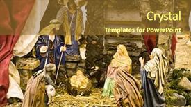  Presentation with virgin mary - PPT theme with angels shepherds - jesus christ virgin mary background and a tawny brown colored foreground