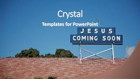  Presentation with coming soon - Slides enhanced with jesus coming soon sign background and a teal colored foreground