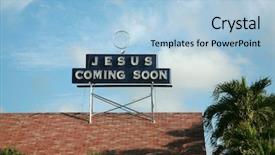  Presentation with coming soon - Slide deck with scarecrow harvest and flowers pumpkins background and a  colored foreground.