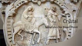  Presentation with flight - Colorful theme enhanced with jesus donkey - flight to egypt bethlehem milk backdrop and a light gray colored foreground